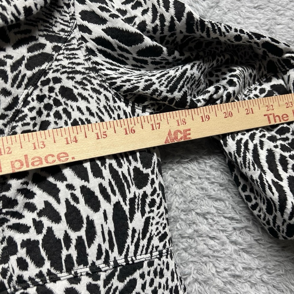 Ali Miles Jacket Womens Small Black White Animal Print Swing Bell Sleeves Fairy - Picture 13 of 15